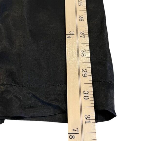 Karen Millen Satin and Crepe Pants Silky Black Tie Ankle Flowy Soft Waist Size 4 - Picture 12 of 14